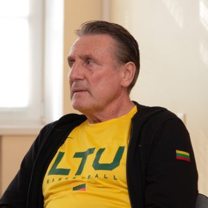 Olimpinis čempionas, Lietuvos krepšinio rinktinės vadovas Valdemaras Chomičius Lietuvos sporto universitete